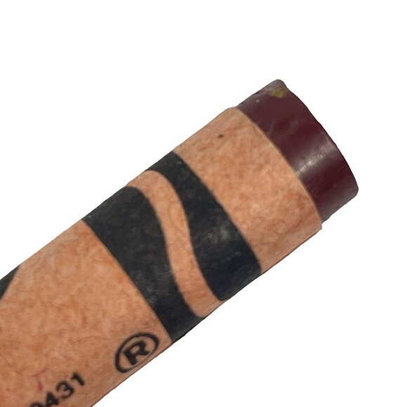 Vintage Crayola Indian Red Crayon Retired Binney & Smith 1990 Future Bold Logo - Picture 2 of 10